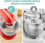 Pouring Shield and Mixer Bowl Cover (for Stainless Steel Bowls Only) Compatible with Kitchenaid 6-7QT Bowl-Lift Stand Mixers, Splatter Guard Lids for Stainless Steel Mixer Bowl