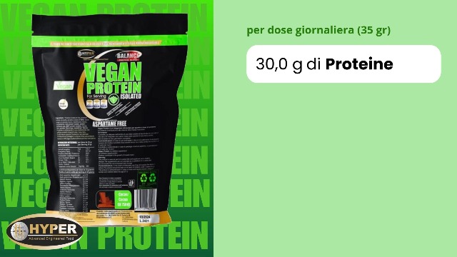 Hyper Vegan Protein 3kg Cacao - Proteine in Polvere Senza Edulcoranti - Proteine in Polvere Isolate senza Glutine - Proteine in Polvere Vegane per Aumento Massa Muscolare, Favoriscono il Recupero