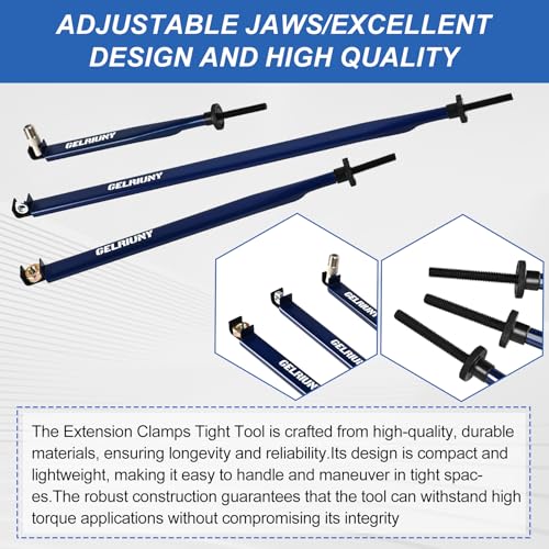 Image of Upgrade Extension Clamps Tight Tool, Versatile Vise Grip, Narrow Space Use | Holds Nuts /Bolts /Hose /Compresses Gas Lines Clamps Tight Tool, Adjustable Jaws, 3 Different Lengths Extension Clamp Tool