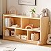 ROBUD Wooden Toy Storage Organizer, 5-Compartment Montessori Shelf with Anti-tip Kit, Wooden Storage Cabinet for Kids Room, Bedroom, Playroom, Nursery, Preschool, 44.9
