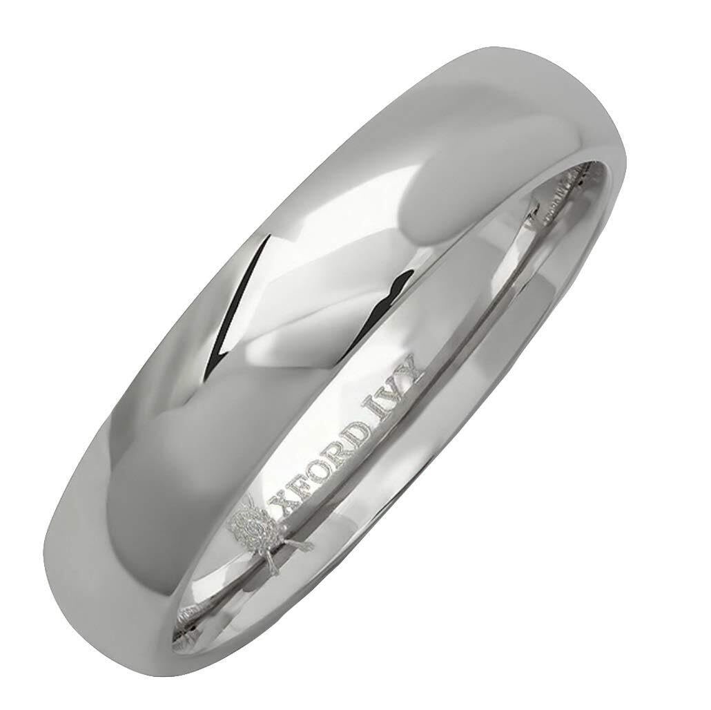 5mm Men's Plain Comfort Fit Titanium Wedding Band |Available Ring Sizes 8-12 1/2| Wedding Rings for Men
