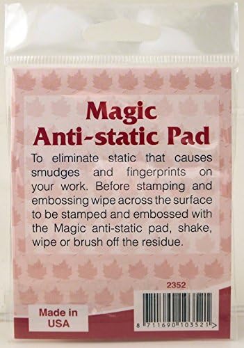 Woodware Anti Static-Pad, Cotton, Off- White, 7 x 5 cm
