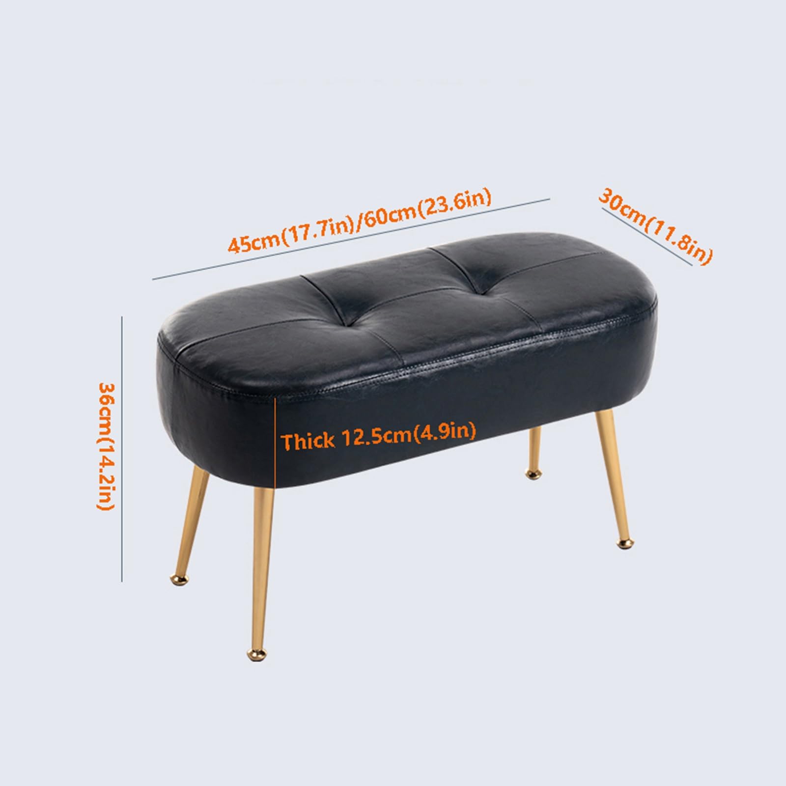 Shoe-Changing Stool Cloakroom Living Room Sofa Stool Door Shoe-Wearing Stool Entry Low Stool Shoe-Changing Long Stool 45 * 30 * 36cm/60 * 30 * 36cm(Dark Green,60 * 30 * 36cm)