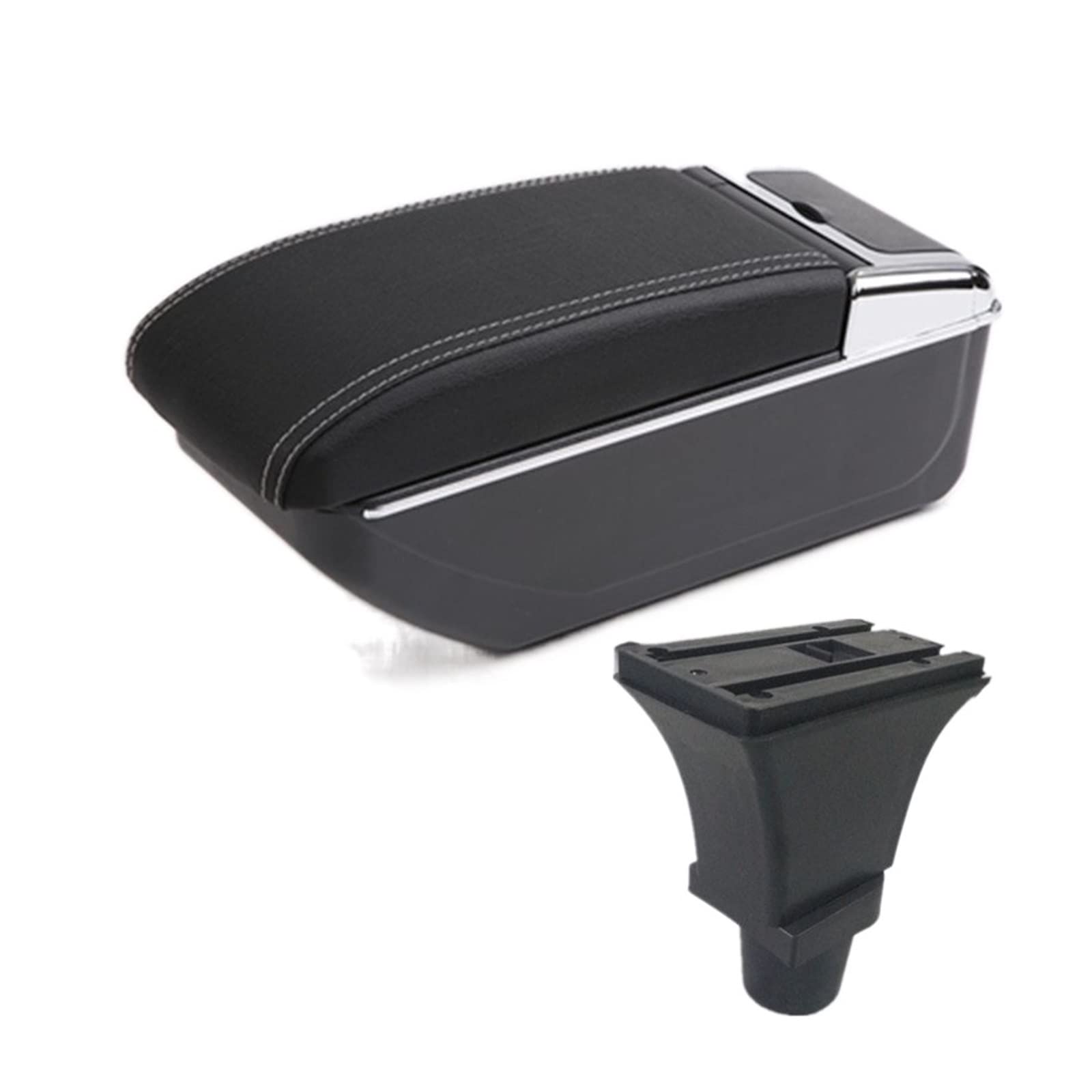 Car Armrest Box For Fiat 500 Armrest Box Central Store Content Storage Box With Cup Holder Ashtray USB Interface(B3 NO USB)