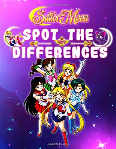 Sailor Moon Spot The Difference: Sailor Moon Awesome Spot The Differences Activity Books For Adult Original Birthday Present / Gift Idea