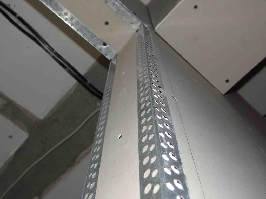 doitBau Alu Kantenprofil Kantenschutz 90° Eckwinkel, angeraut, 24 x 24 mm, 0,45 mm, 50 Stäbe je 2,5 m, 125 m gesamt, für Trockenbau und Putzarbeiten