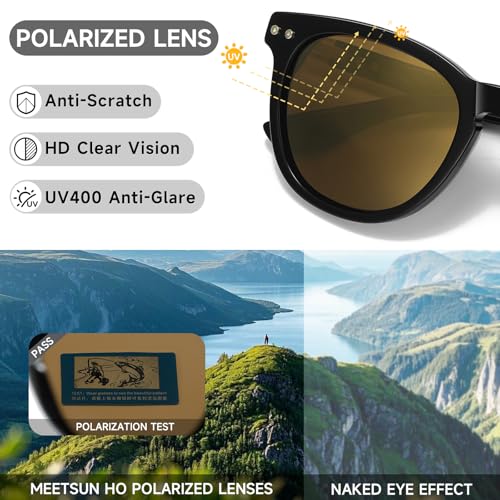 Polarized Sunglasses for Women, Classic Round Sun Glasses Driving Fishing UV Protection4