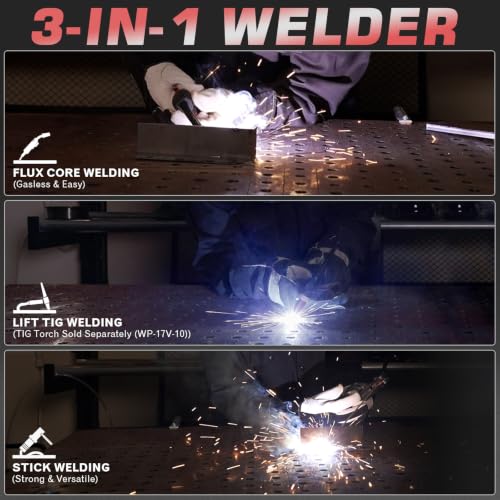 Image of YESWELDER 140A MIG Welder with Lift TIG Torch, 110V Flux Core /Stick /Lift TIG