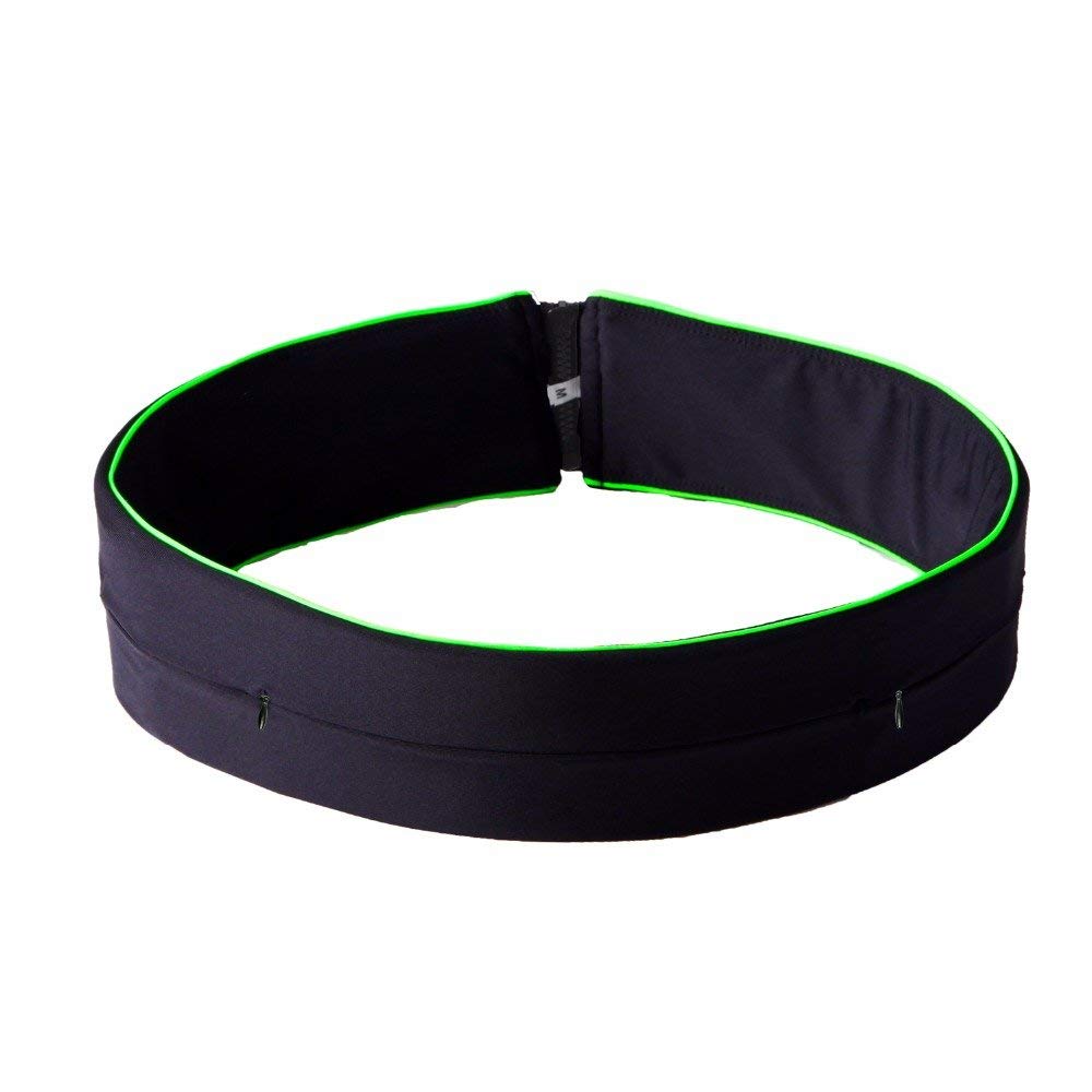 JERN Running Stretchable Sports Band Waist Bag with Zipper for Phones Keys and Cards (Black, M) (B08WRFTNB5) Amazon Price History, Amazon Price Tracker