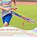 Sumind 6 Pcs Rainbow Ribbon Hand Kites Wands for Kids Dancer Streamer String Toy Thrown Waldorf Wand with Wooden Ring Wand Learning Educational(Vivid Colors)