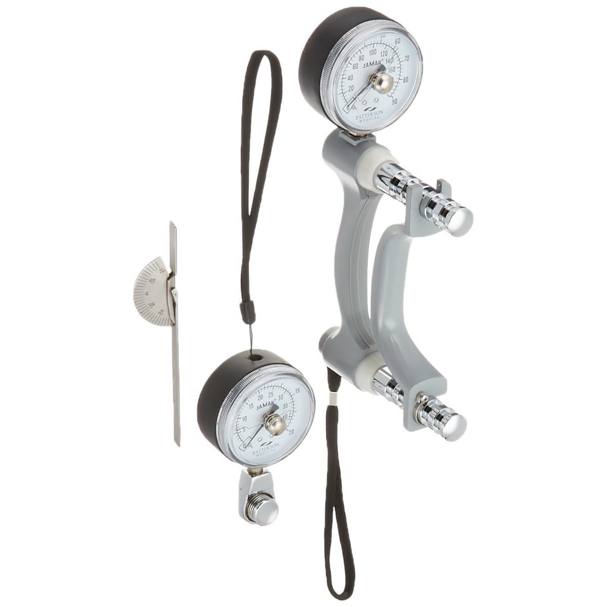 Jamar Hydraulic Hand Evaluation Kit, Includes Hydraulic Hand Dynamometer, Pinch Gauge, & Finger Goniometer, Inexpensive Devices to Measure PSI, Max Force Indicator to Measure Hand & Grip Strength