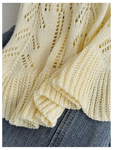 GORGLITTER Women's Plus Size Sweater Vest Bow Tie Front Vest Tops Crochet Knit V Neck Cardigan Western Cowgirl Outfits4