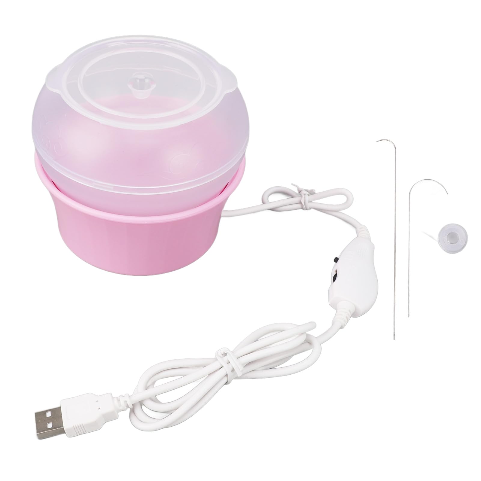 Lybunair Electric Bead Spinner with Stepless Speed Adjust and Positive Negative Rotation for DIY Jewelry and Tassels, USB Powered