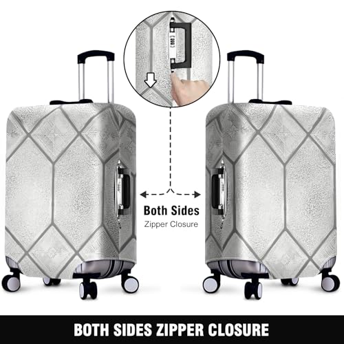Travel Luggage Cover Suitcase Protector Scratch-Resistant Fit Not Included Suitcase Privacy Window Film With Textured Leaded Glass Pattern Non-Adhesive & UV Protection XL-30-32in2