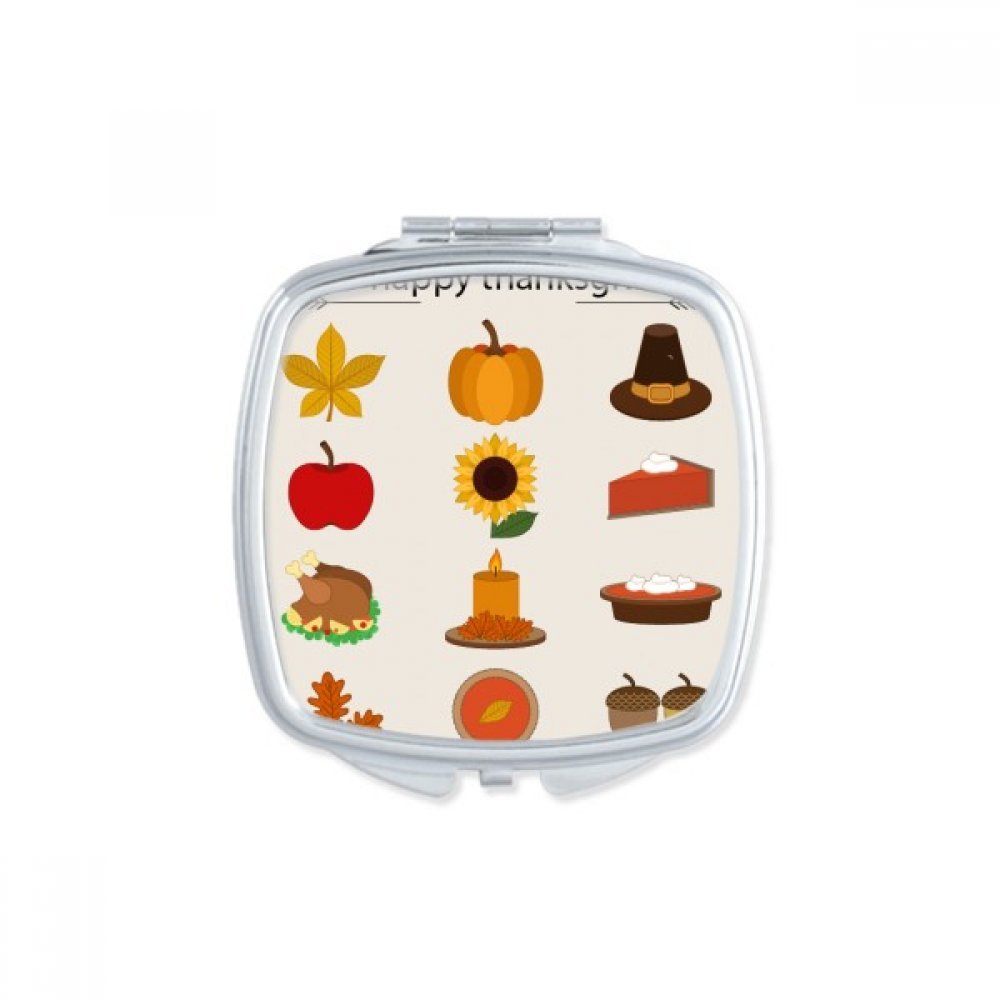 Miroir de maquillage Thanksgiving petit miroir de poche portable