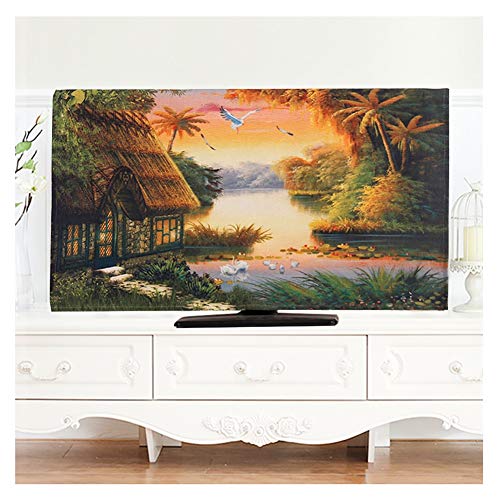 TV-Staubschutz, Europäische Dekorativer Innen Schirm-Abdeckung, Handgefertigt, 32-75 Zoll, Ölgemälde-Art TV-Schirm-Schutz, LCD-Schirm/Bogensieb