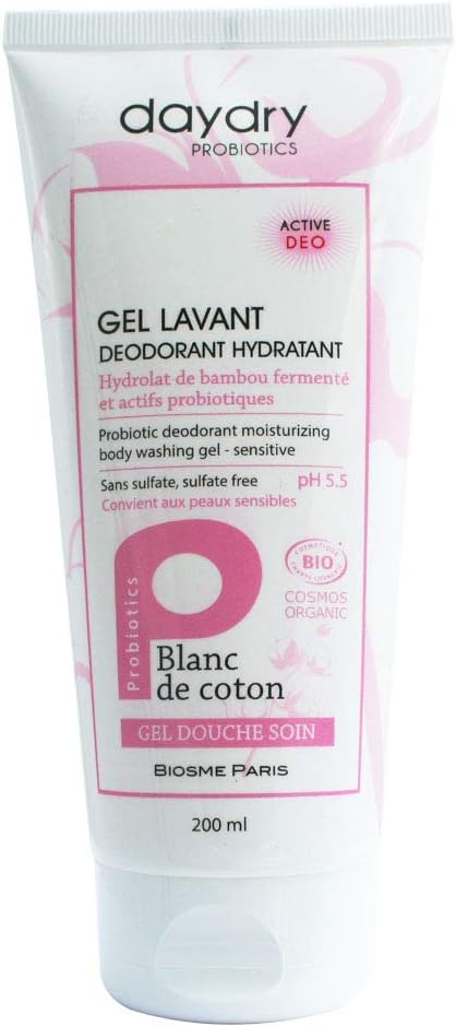 Probiotic deodorant moisturizing body washing gel (Blanc de coton)…