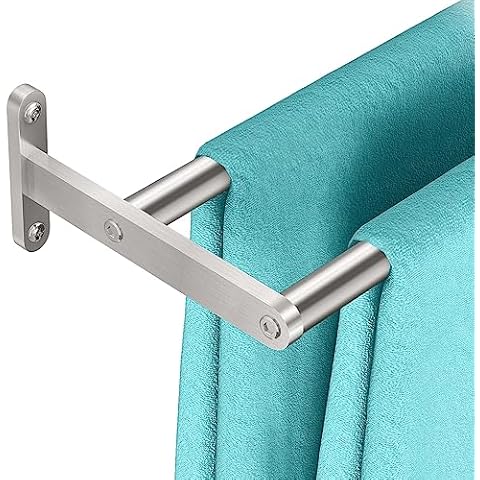 Double Towel Bars, Taaji 24 Inch Bath Towel Rack for Bathroom, Stainless Steel Wall Mounted Double Towel Rods Long Bar, Towel Rail Hanger for Bathroom Wall, Brushed Cover