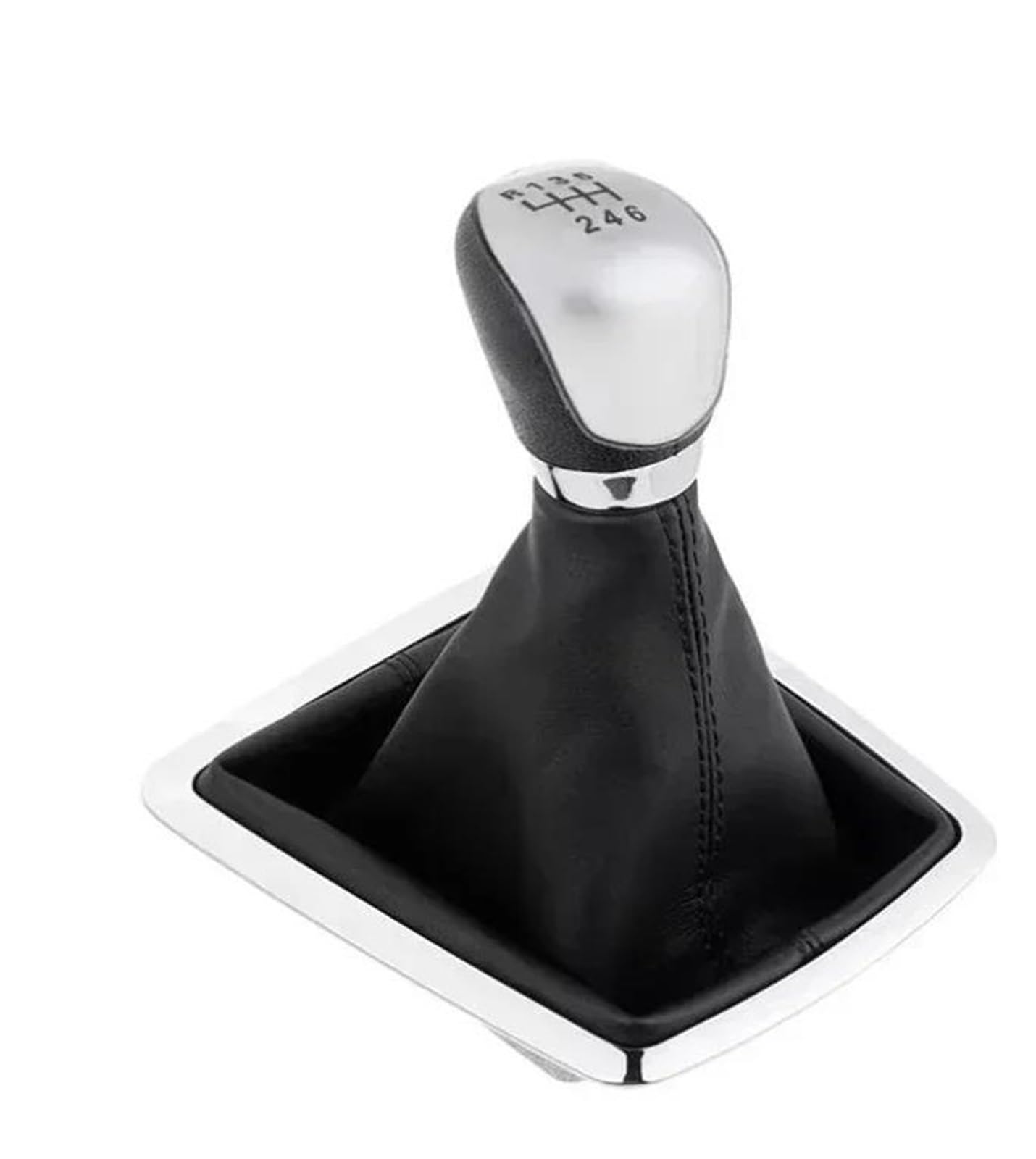 HXVGEGKPYK Gear Stick Knob for MK3 MK4 MK7 for Galaxy Gear Shifter Knob Lever Manual 6-Speed with Leather Dustproof Cover Gear Lever Knob