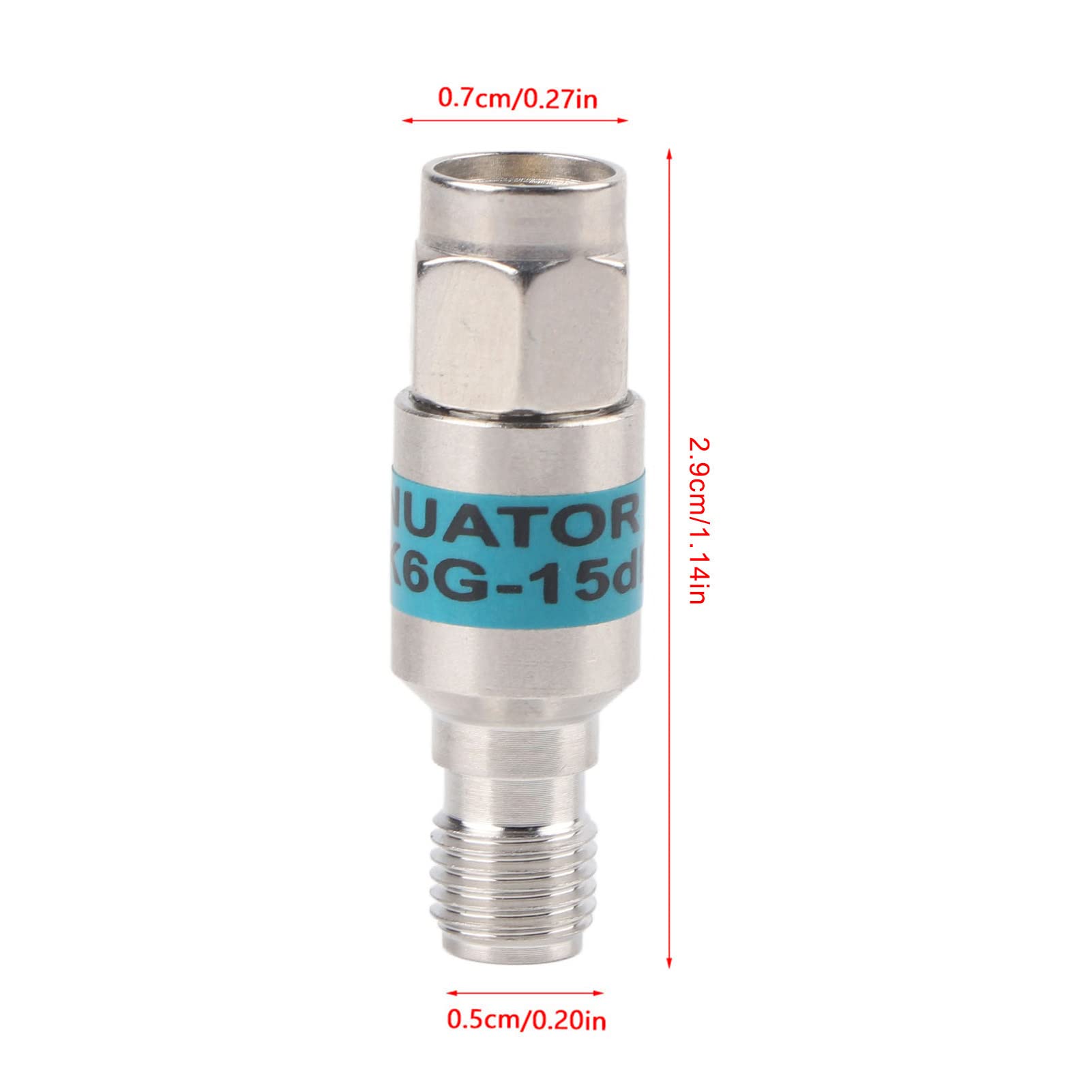 Garosa 3 Pz Attenuatori RF 2W 6 GHz 50 Ohm SMA Maschio a Femmina in Lega Placcata Rame, 15 dB per Cavi Coassiali – Alta Precisione
