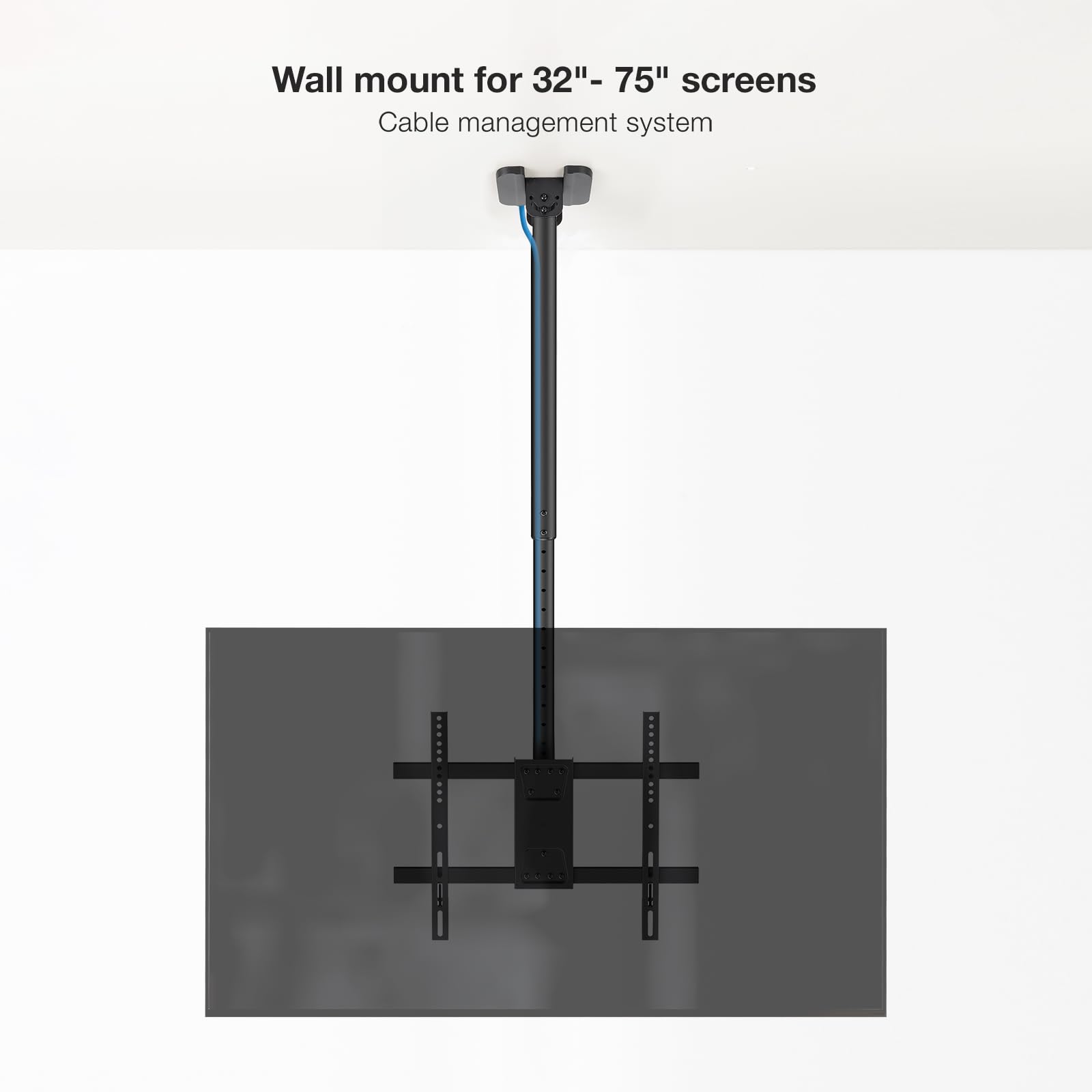 TooQ LPCE1175TSLI-XL-B Supporto da soffitto per monitor/TV 32"-75" Nero