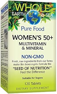 Whole Earth & Sea from Natural Factors, Women's 50+ Multivitamin & Mineral, Vegan