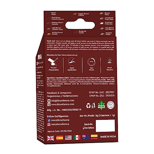 Kit coloración ibrow Henna Burgundy con stencil miniatura 2