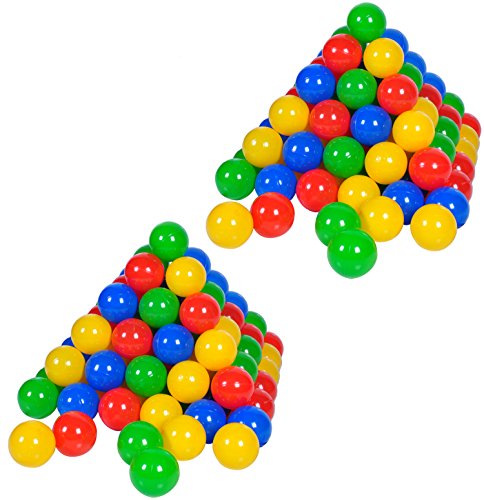 Knorrtoys 56781 - 200 Bälle in knalligem Blau, Rot, Gelb und Grün ohne gefährliche Weichmacher Ø6 cm - TÜV zertifiziert -