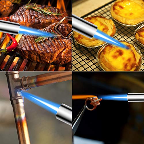 Cadrim Flambierbrenner Küchenbrenner Bunsenbrenner Butangasbrenner Küche mit Super Füllmenge 40g Butangas für Desserts… – Bild 8