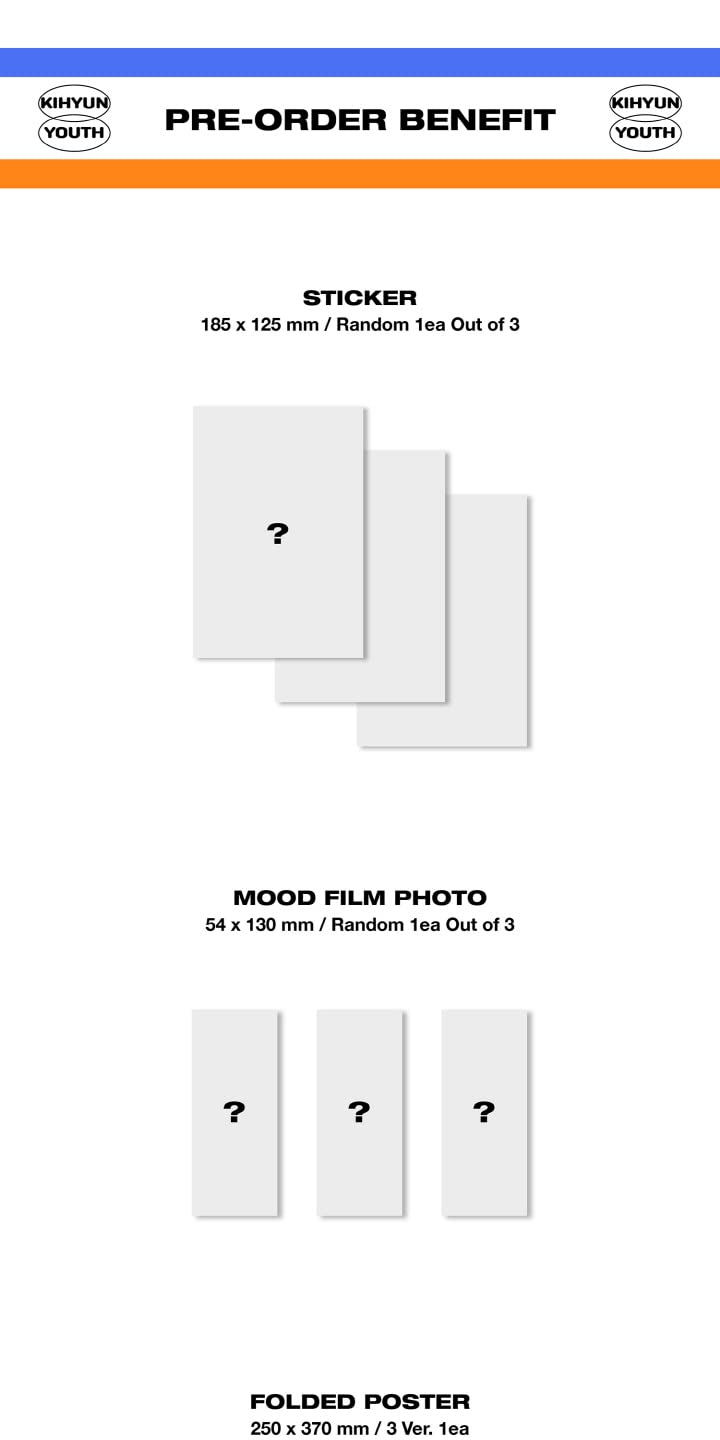 DREAMUS KIHYUN YOUTH 1er Mini álbum CD + libro de fotos + tarjeta fotográfica + billete de viaje + calcomanía+POB + seguimiento (juego de 3 versiones)