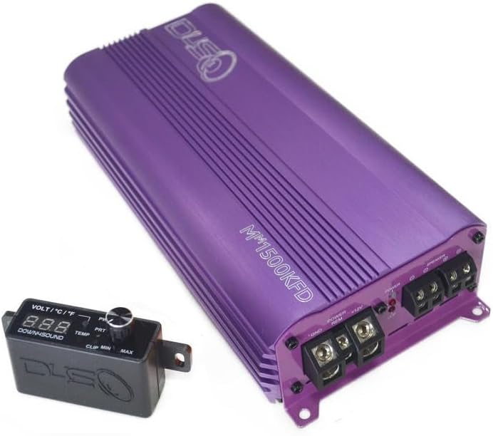 Down4Sound MM1500KFD Mini Maxx Purple 1500W RMS Mini Full Bridge Monoblock Car Audio Amplifier