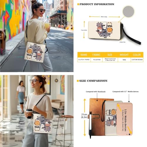 Womens Crossbody Bucket Bag with Wallet Leather Tote Purse Set Top Handle Shoulder Hobo Bag Handbag for Halloween2