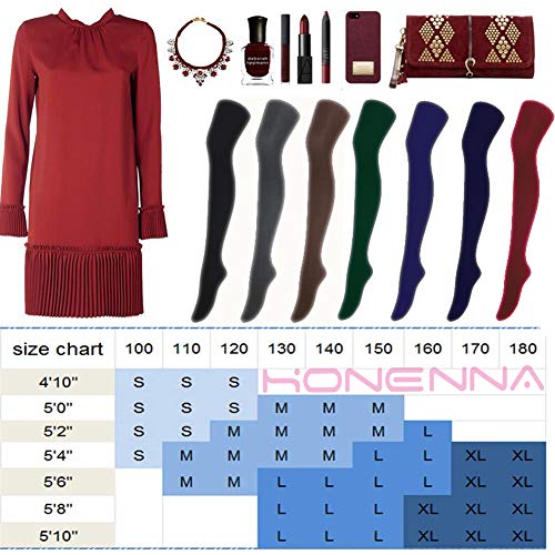 Honenna Women's Control Top High Elastic Soft Opaque Pantyhose Tights #TOP5