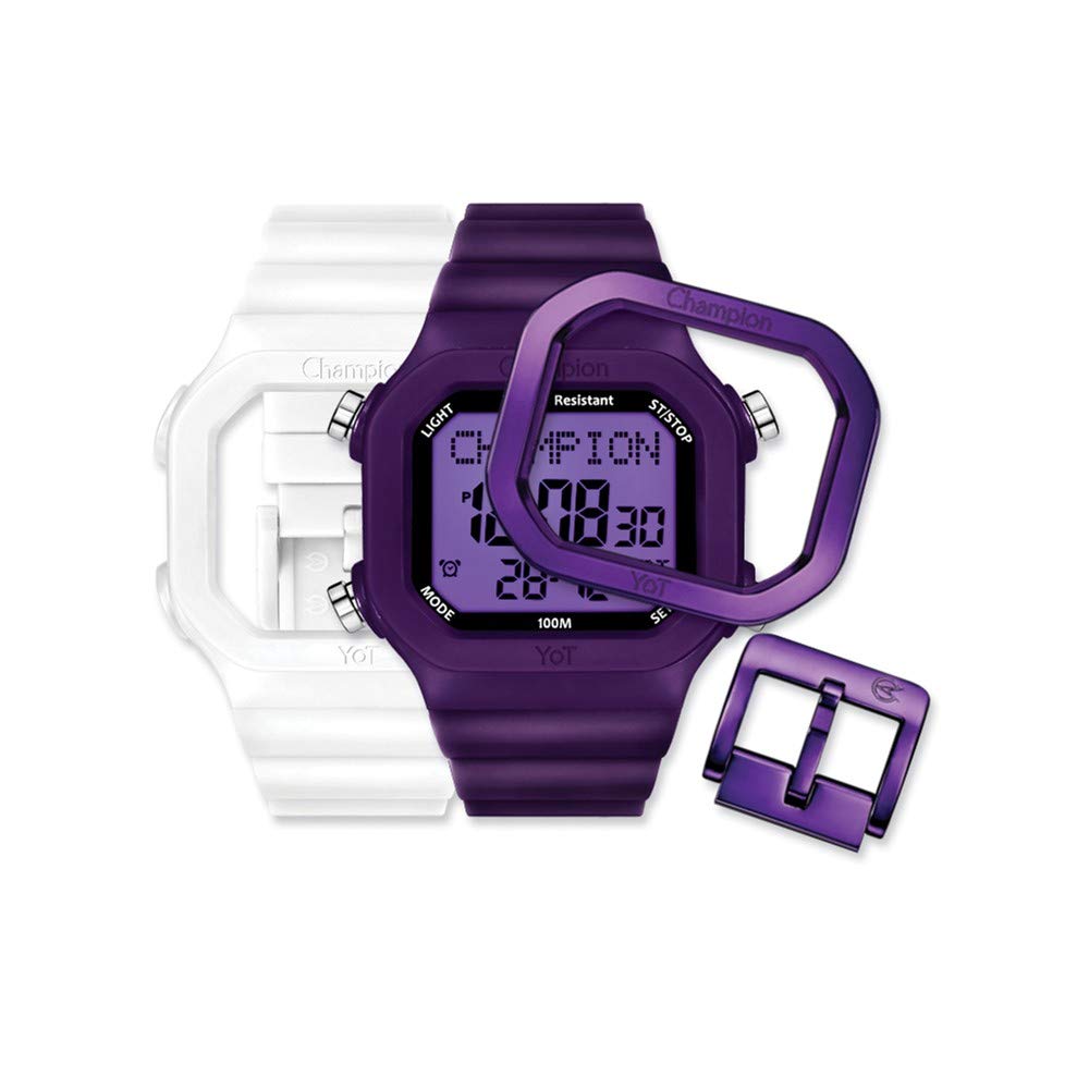 Sonia Jewels Champion YoT 99 Events White/Purple Interchangeable Watch Set 9.64"