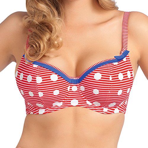 Haut de maillot de bain Freya Hello Sailor rouge à armatures 95F