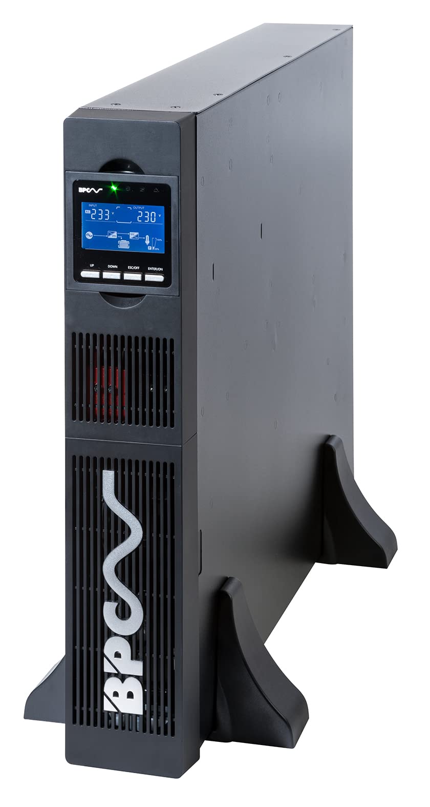 BPC EnergyUPS PowerGem Plus RT 1000va (1kVA) - Online Double Conversion Uninterruptible Power Supply Battery Backup Rack or Tower, PGPRT1000SV36, Black