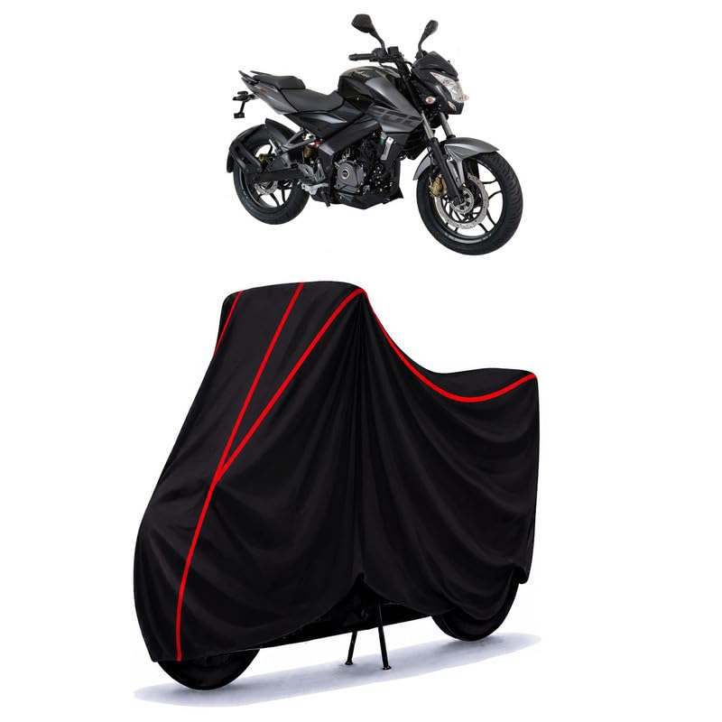 Image of Bajaj Pulsar 200 NS FI BS6 Water Resistant Bike Cover for All Motorcycles & Rain | Heavy Duty | UV Protection, Dustproof, Scratchproof | All Weather Two Wheeler Cover with Elastic Bottom