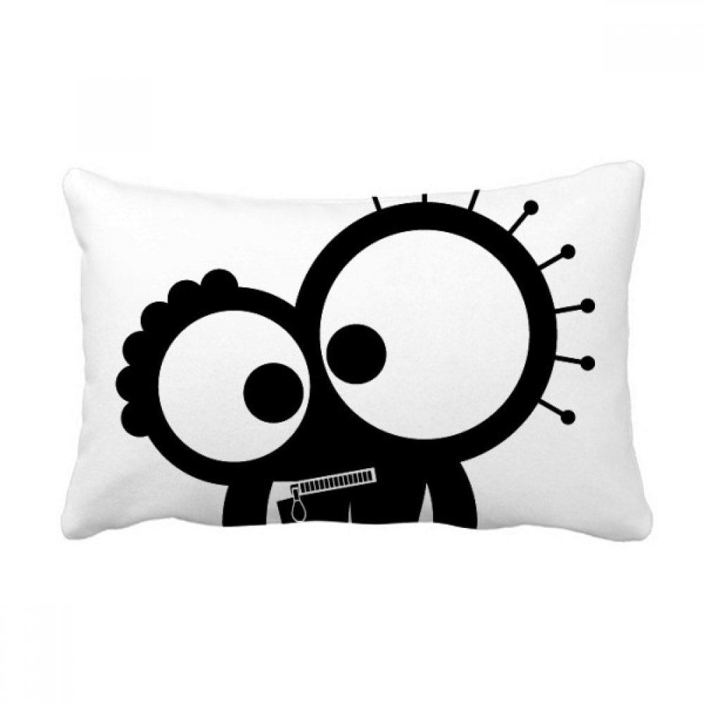 Coussin Alien Monster 16x24 pouces pour déco canapé salon