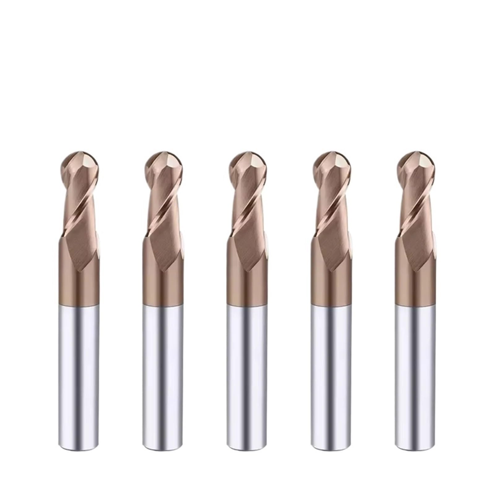 5/10 Uds HRC55 Fresa De Punta Bola Carburo for Metalurgia Herramientas Torno CNC Metal Acero Tungsteno