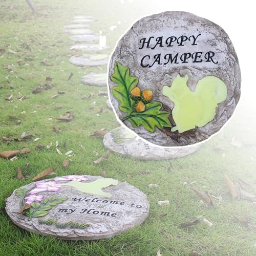 Pietra da calpestio， Pavimentazione Decorativa for Esterni Adatta a Tutte Le Stagioni, Pietra Decorativa Multicolore for Giardini/sentieri(Squirrel)