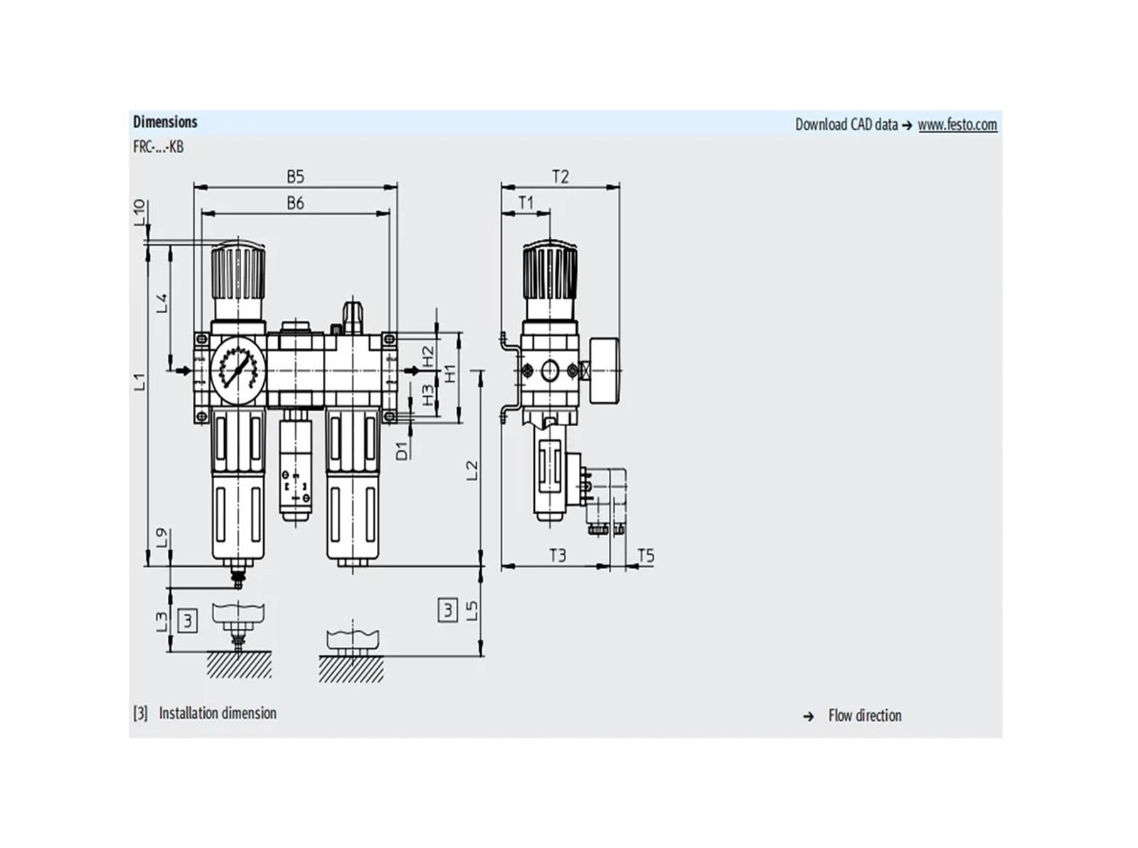Régulateur de filtre Bigeminy FRC-1/4-D-7-MIDI 186503 3/8 1/2 3/4 Drainage automatique/manuel et manomètre Mpa 0,5-7bar(FRC-1-4-D-7-MIDI-A)