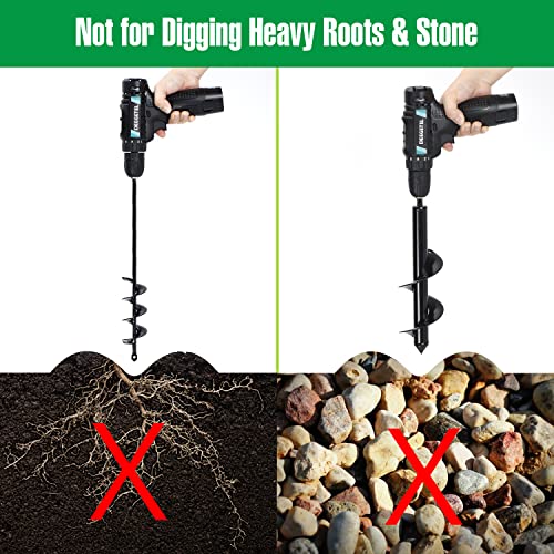 Auger Drill Bit for Planting 4 Pack, Garden Ground Earth Spiral - image 6