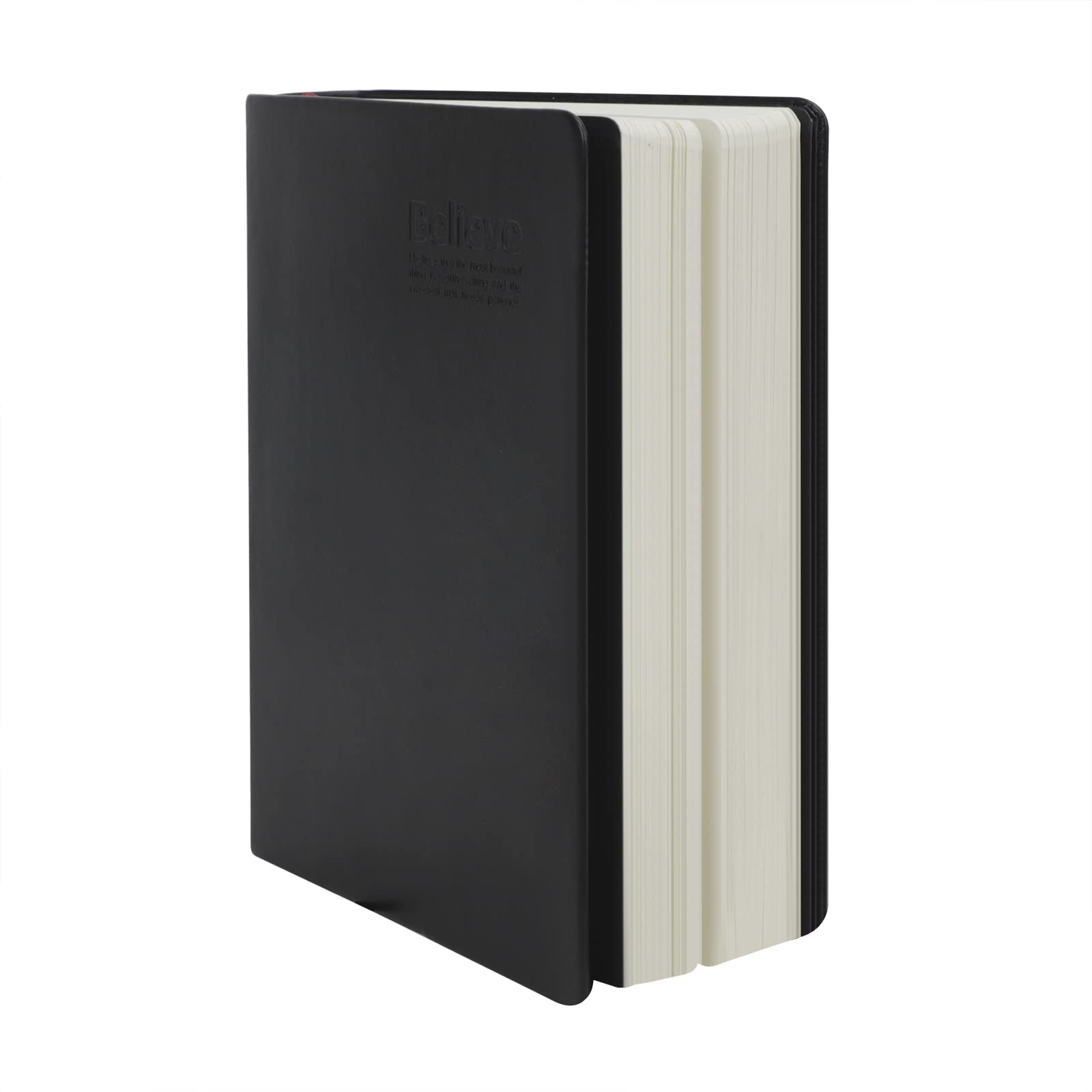 Diarios de estudio DaiBible Cuaderno bocetos Libro recuerdos Registros vida Lo mejor for dos años escritura Grueso 640 páginas en blanco A5 Piel sintética suave(Grey Edge)