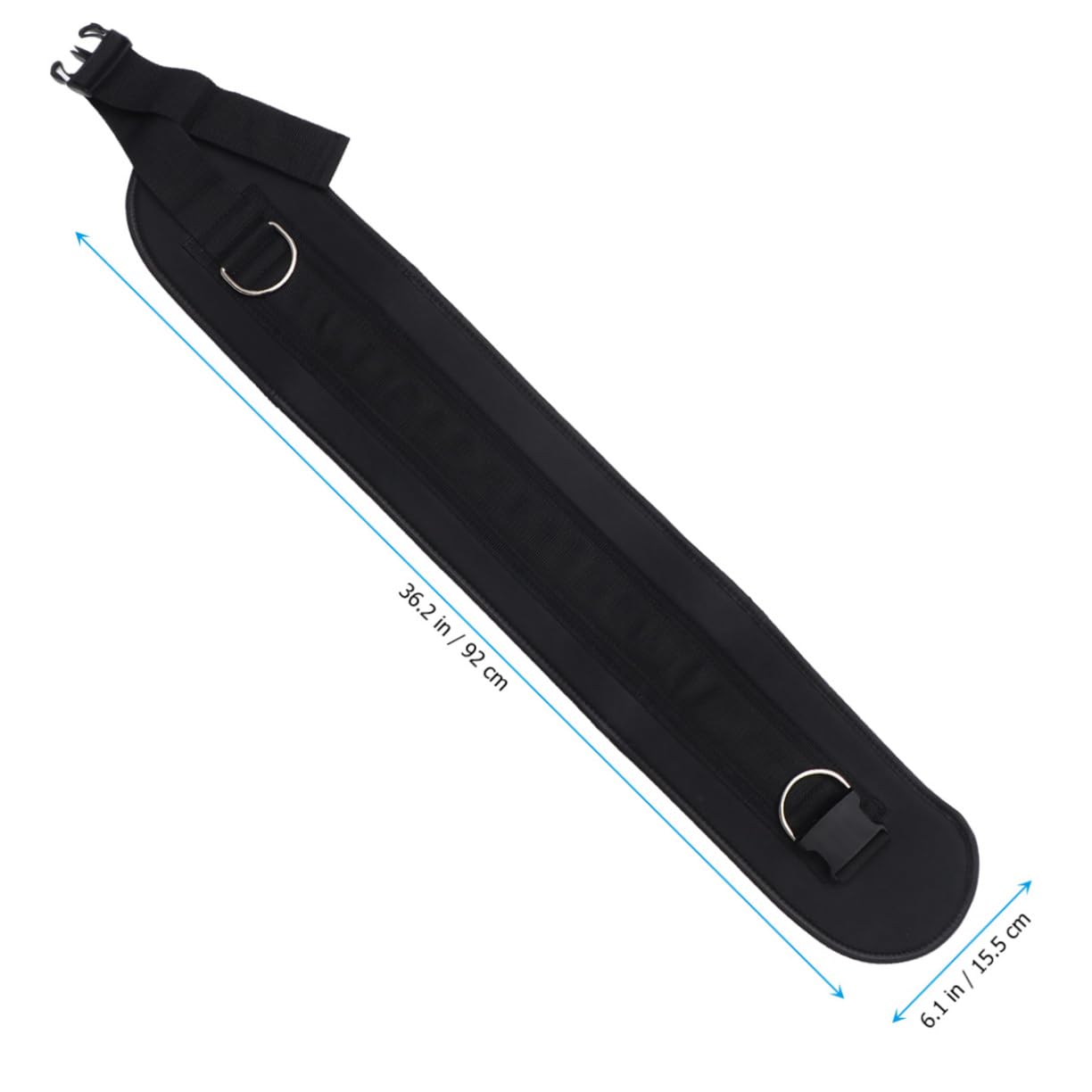 Mikinona Adjustable Weight Bearing Back Support Belt for Resistance Running Fitness Protective Lumbar Brace Strap with Double Thicken Ring Suitable for Men and Women Black