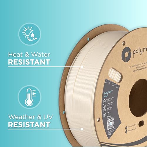 Image of Polymaker ASA Filament 1.75mm Natural, 1kg ASA 3D Printing Filament, Heat & Weather Resistant - ASA 3D Printer Filament Perfect for Printing Outdoor Functional Parts