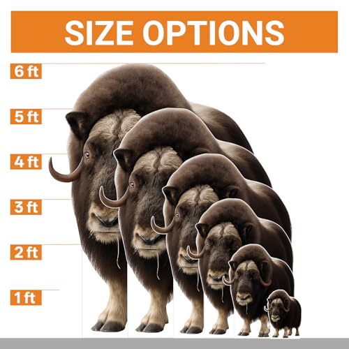 Image of Life Size Cardboard Cutout, 2FT Musk-Ox Fun Animal Standup, 1 PC | Cardboard Cutout Standup for Events, Party Decor, Birthday Parties, Photo Booth & Holiday Decor, Fun Photo Prop
