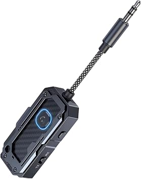 Bluetooth 5.4 Transmitter & Receiver 2-in-1 Bluetooth Receiver & Transmitter Wireless Adapter 3.5mm Aux Bluetooth Audio Transmitter/Receiver Hands-Free Calling Navigation Music Playback Low Latency