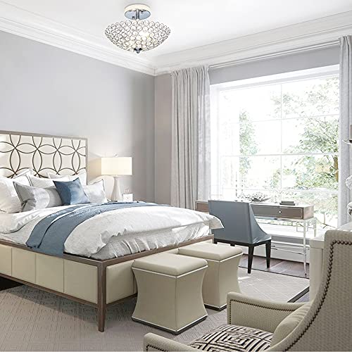 Popilion Crystal Ceiling Light,Mordern Small Closet Chandelier Light Fixture, Bathroom Chandelier,Hallway Light For Bathroom,Ceiling Fan,Bedroom, Living Room #TOP2