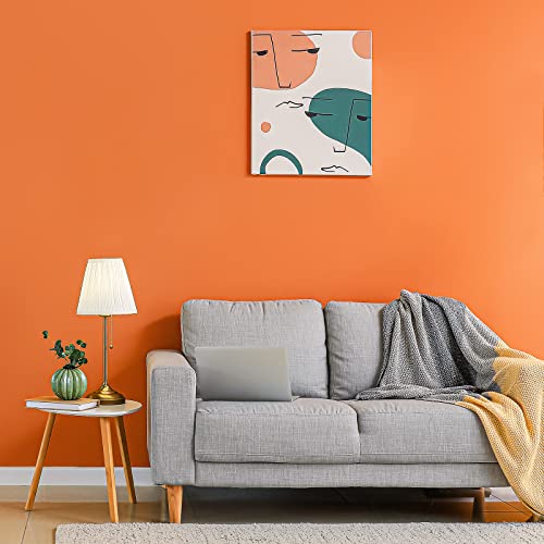 VaryPaper Peel and Stick Orange Wallpaper Removable Contact Paper for Kitchen Countertops Sticky Back Plastic Furniture Vinyl Wrap Stick on Wallpaper for Living Room Bedroom Worktop Vinyl Covering - Image 2