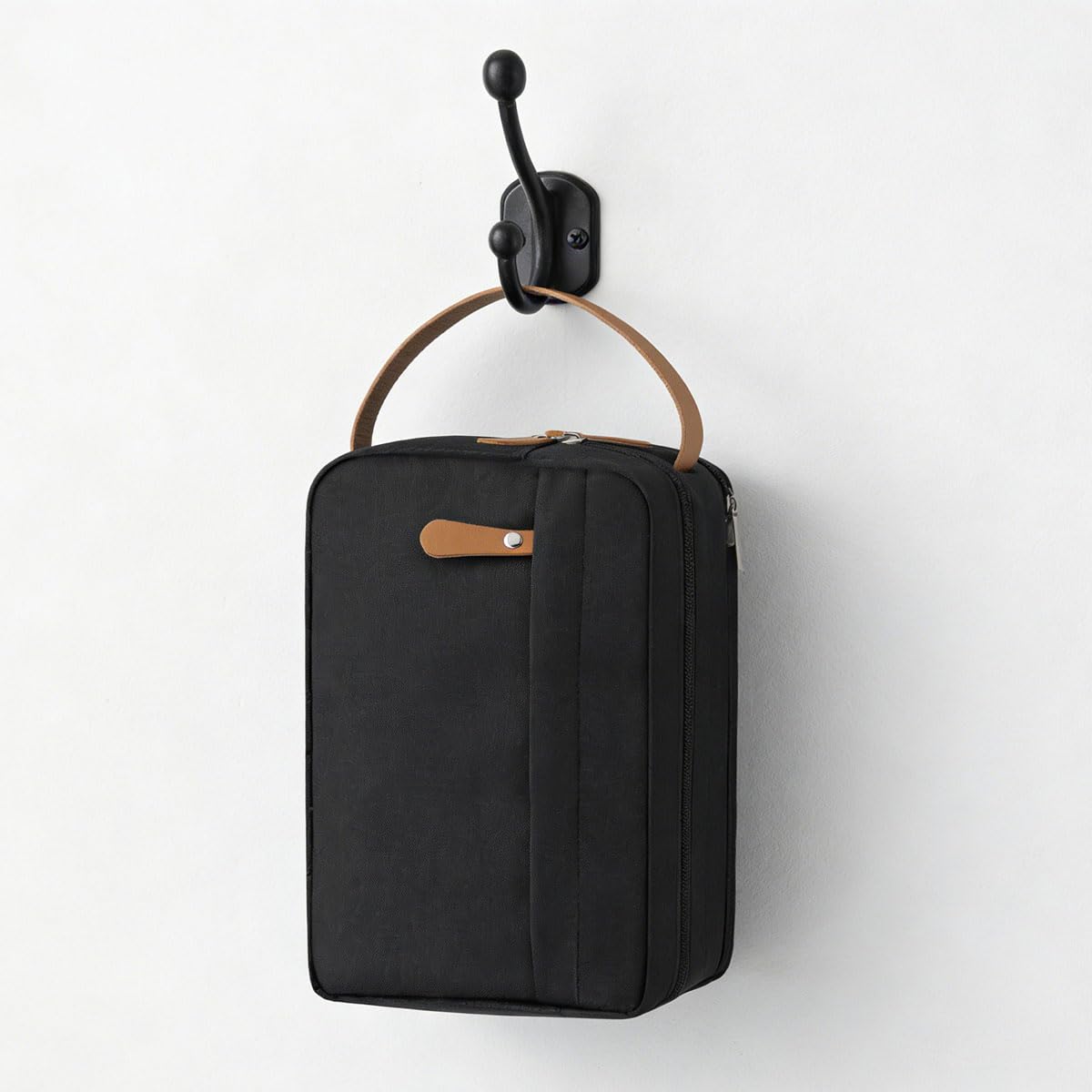 Czarna męska kosmetyczka wisząca, kosmetyczka podróżna Washbag, organizer do makijażu